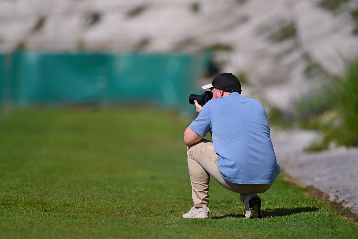 Matteo Bussani al lavoro sul set